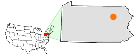 Location of Ricketts Glen State Park, PA